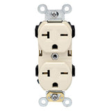 CONTACTO DUPLEX OJO CHINO 20A/250V. CABLEADO DOBLE MARFIL 05824-00I LEVITON