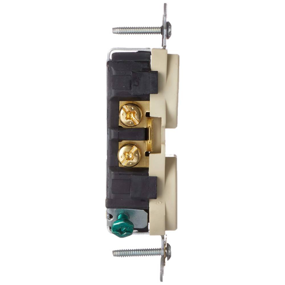 CONTACTO DUPLEX OJO CHINO 20A/250V. CABLEADO DOBLE MARFIL 05824-00I LEVITON