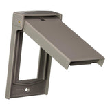 PLACA RESISTENTE A LA INTEMPERIE VERTICAL PARA CONTACTO GFCI GRIS LEVITON
