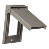 PLACA RESISTENTE A LA INTEMPERIE VERTICAL PARA CONTACTO GFCI GRIS LEVITON