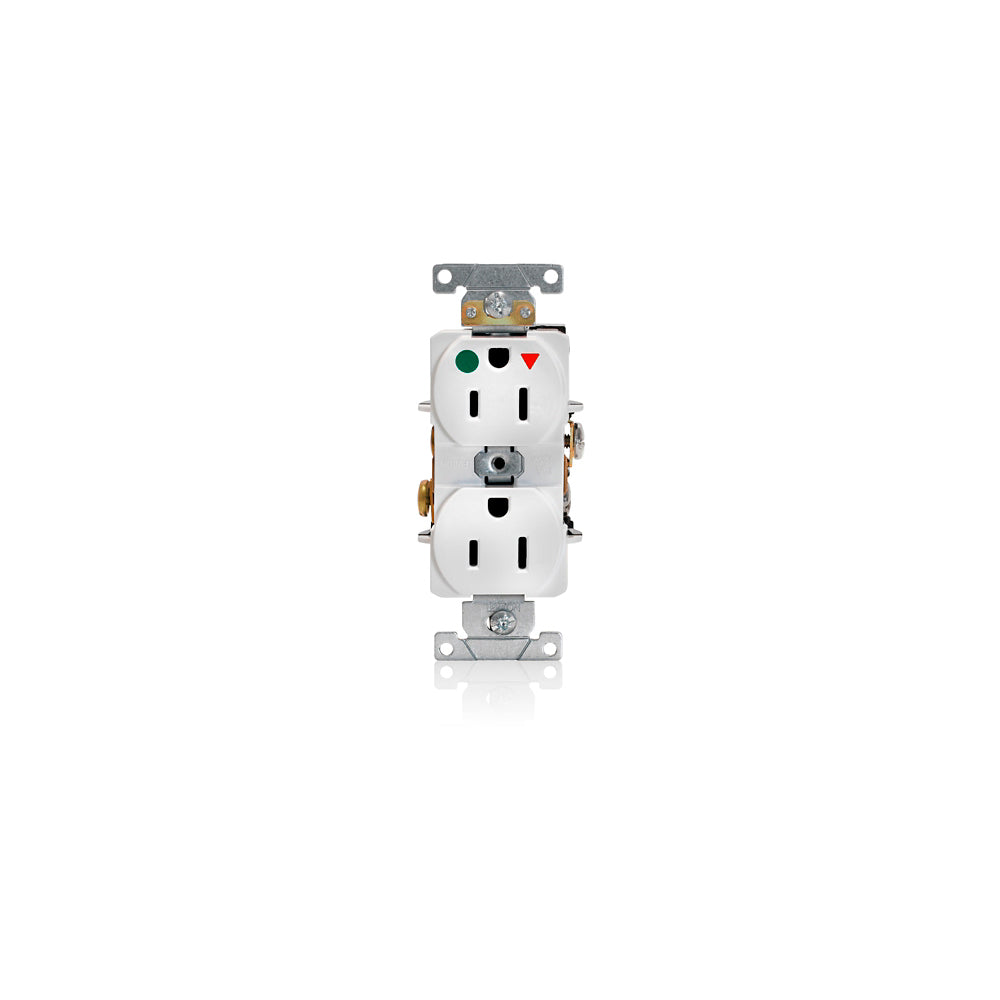 CONTACTO DUPLEX GDO. HOSPITAL T. AISLADA 15A/125V. BLANCO 08200-IGW LEVITON