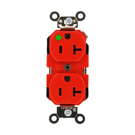 CONTACTO DUPLEX GRADO HOSPITAL ROJO 08300-00R LEVITON *** OFRECER 8300-RED ***