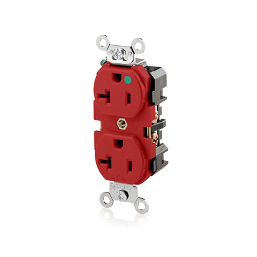 CONTACTO DUPLEX GRADO HOSPITAL ROJO 08300-00R LEVITON *** OFRECER 8300-RED ***