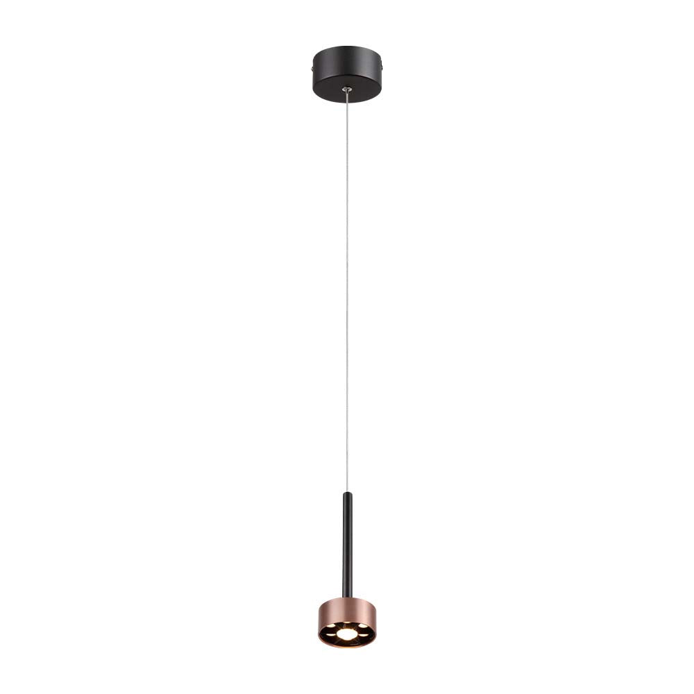 LAMPARA COLGANTE LED METAL 1.5M 9W LUZ CALIDA BRILLANTE IRC90 NO ATENUABLE NGO CAFE