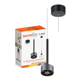 LAMPARA COLGANTE LED METAL 1.5M 9W LUZ CALIDA BRILLANTE DIRECTA/INDIRECTA IRC90 NO ATENUABLE