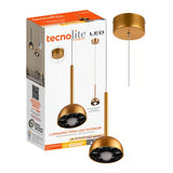 LAMPARA COLGANTE LED METAL 1.5M 9W LUZ CALIDA BRILLANTE IRC90 NO ATENUABLE DOR/NGO