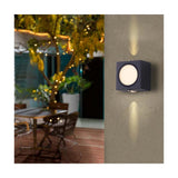 LÁMPARA DE EXTERIOR LED TORCULAR II TECNOLITE PARED ARBOTANTE 9W LUZ SUAVE CÁLIDA IP54 TRES FUENTES DE LUZ LED INTEGRADO ***TECNOLITE HAE***