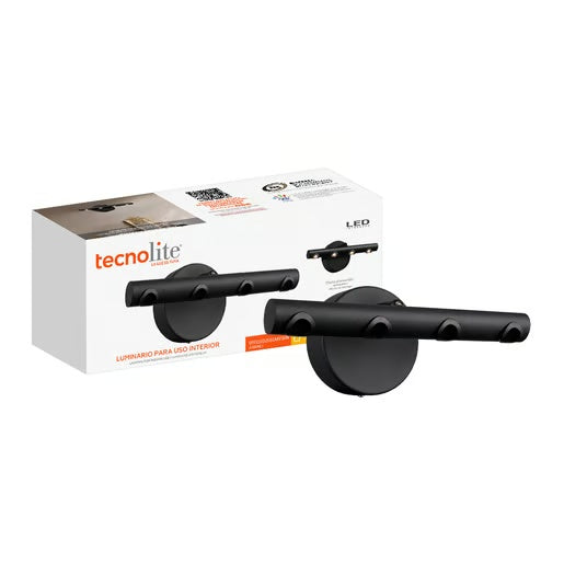 LAMPARA DE PARED ARBOTANTE LED 9W CALIDO BRILLANTE DIRIGIBLE IRC90 NO ATENUABLE NGO