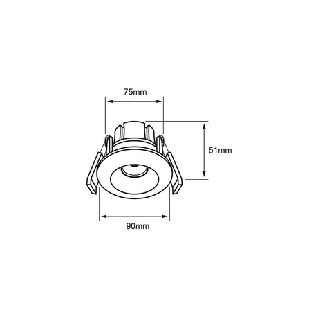 INT LED EMP 9W100-277V720LM6500K NEGRO STEAM