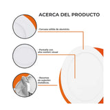 LUMINARIO LED DE INTERIOR 9W 6500K 630LM 25000HR BLANCO