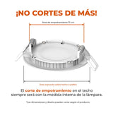 LUMINARIO LED DE INTERIOR 9W 6500K 630LM 25000HR BLANCO