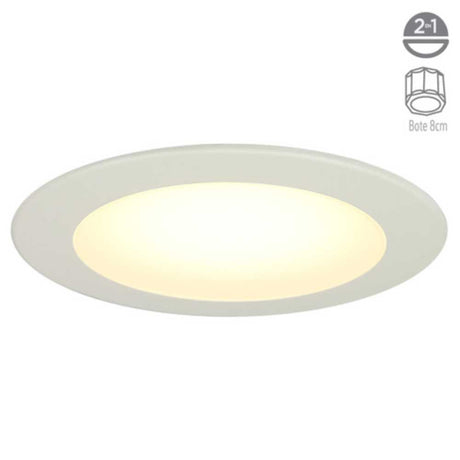 LAMP. DOWNLIGHT LED INTELIGENTE WIFI 9W. LUZ BLANCA ATENUABLE DINAMICA COMPATIBLE APP Y ASIST. VOZ BLANCO NOVA SMART