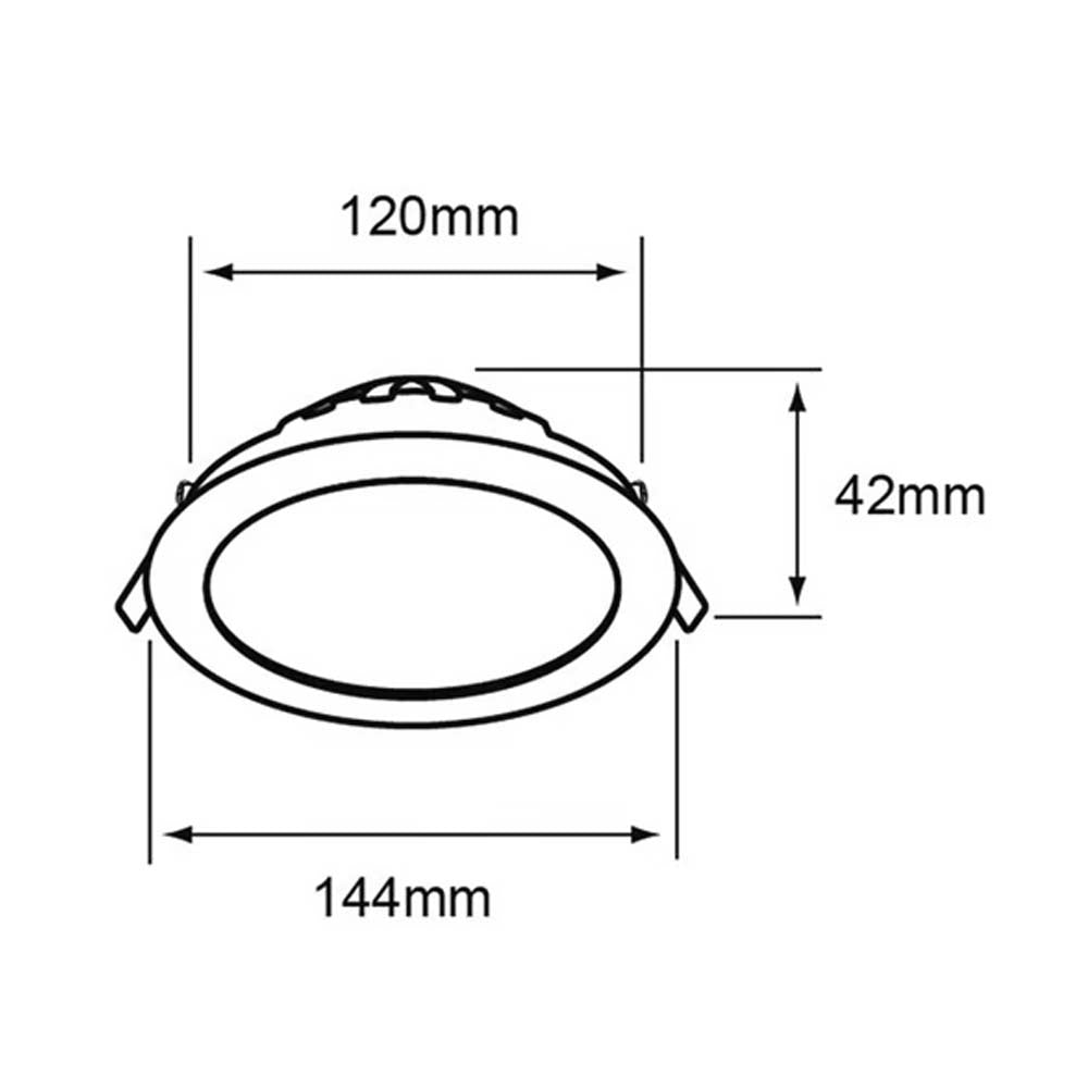 LAMPARA EMPOTRABLE DOWNLIGHT LED 9 W LUZ NEUTRA NO ATENUABLE