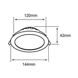 LAMPARA EMPOTRABLE DOWNLIGHT LED 9 W LUZ NEUTRA NO ATENUABLE