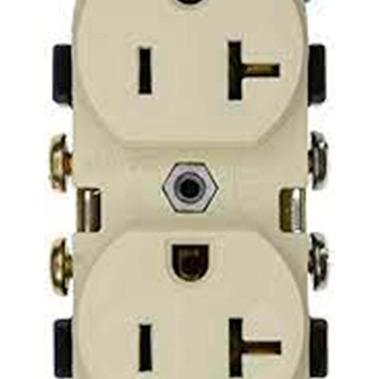 CONTACTO DUPLEX COMERCIAL 2P-3H 20A/125V. MARFIL *** OFRECER CR20-I O CR20I O R1K10 ***