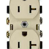 CONTACTO DUPLEX COMERCIAL 2P-3H 20A/125V. MARFIL *** OFRECER CR20-I O CR20I O R1K10 ***