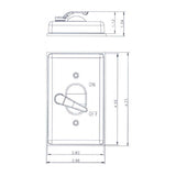 PLACA RESISTENTE A LA INTEMPERIE METALICA PARA INTERRUPTOR DE PALANCA GRIS LEVITON