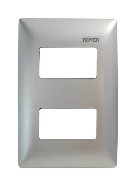 PLACA 2 MODULOS DISTANCIADOS PLATA