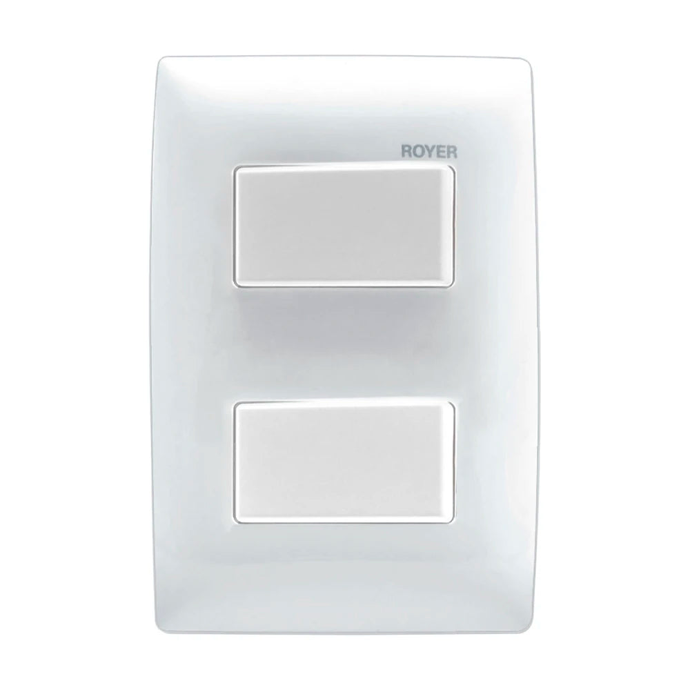 PLACA 2 MOD. DISTANCIADOS BLANCO 100-6202W ROYER 100