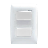 PLACA 2 MOD. DISTANCIADOS BLANCO 100-6202W ROYER 100