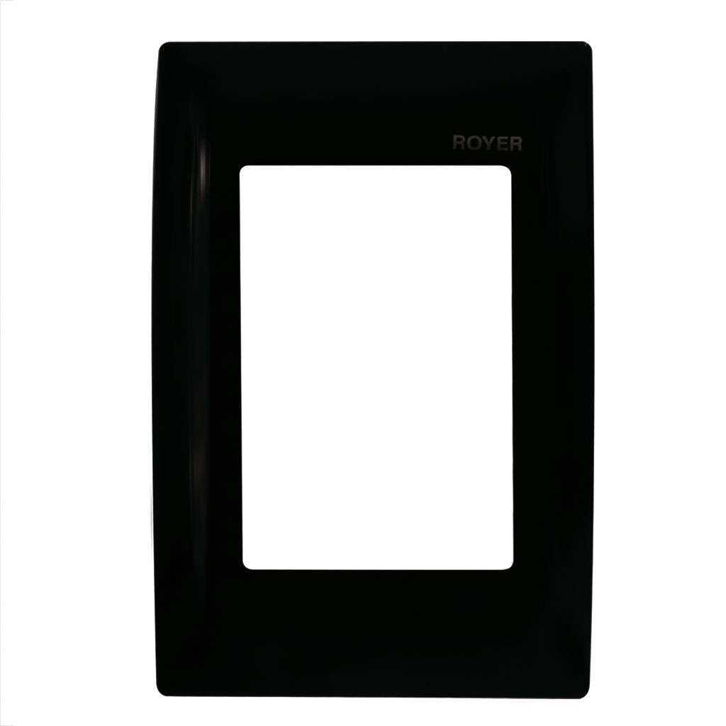 PLACA 3 MODULOS COLOR NEGRO MCA ROYER