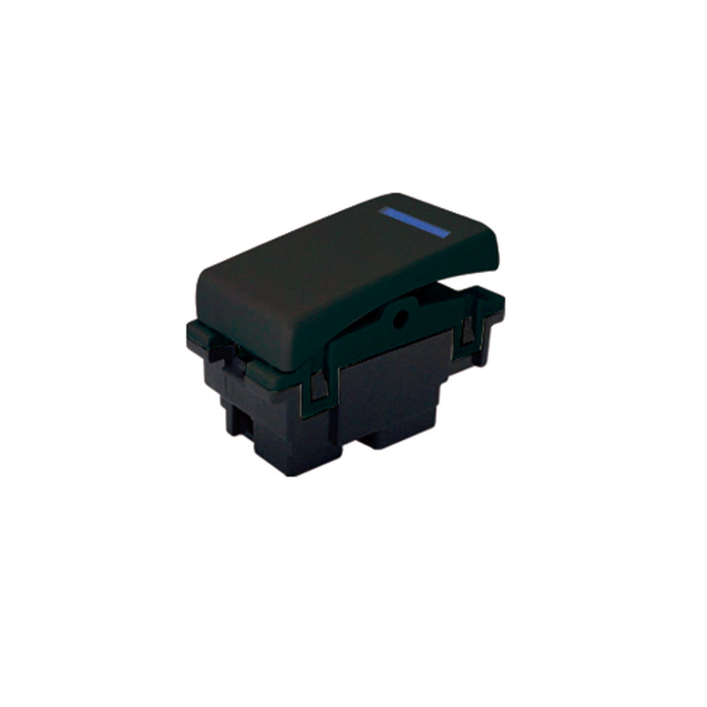 INTERRUPTOR LED SENCILLO 15 A 127V NEGRO