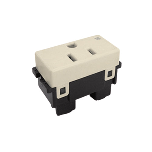 RECEPTACULO H SENCILLO 2P+T 15A/127VCA. MARFIL ROYER 100