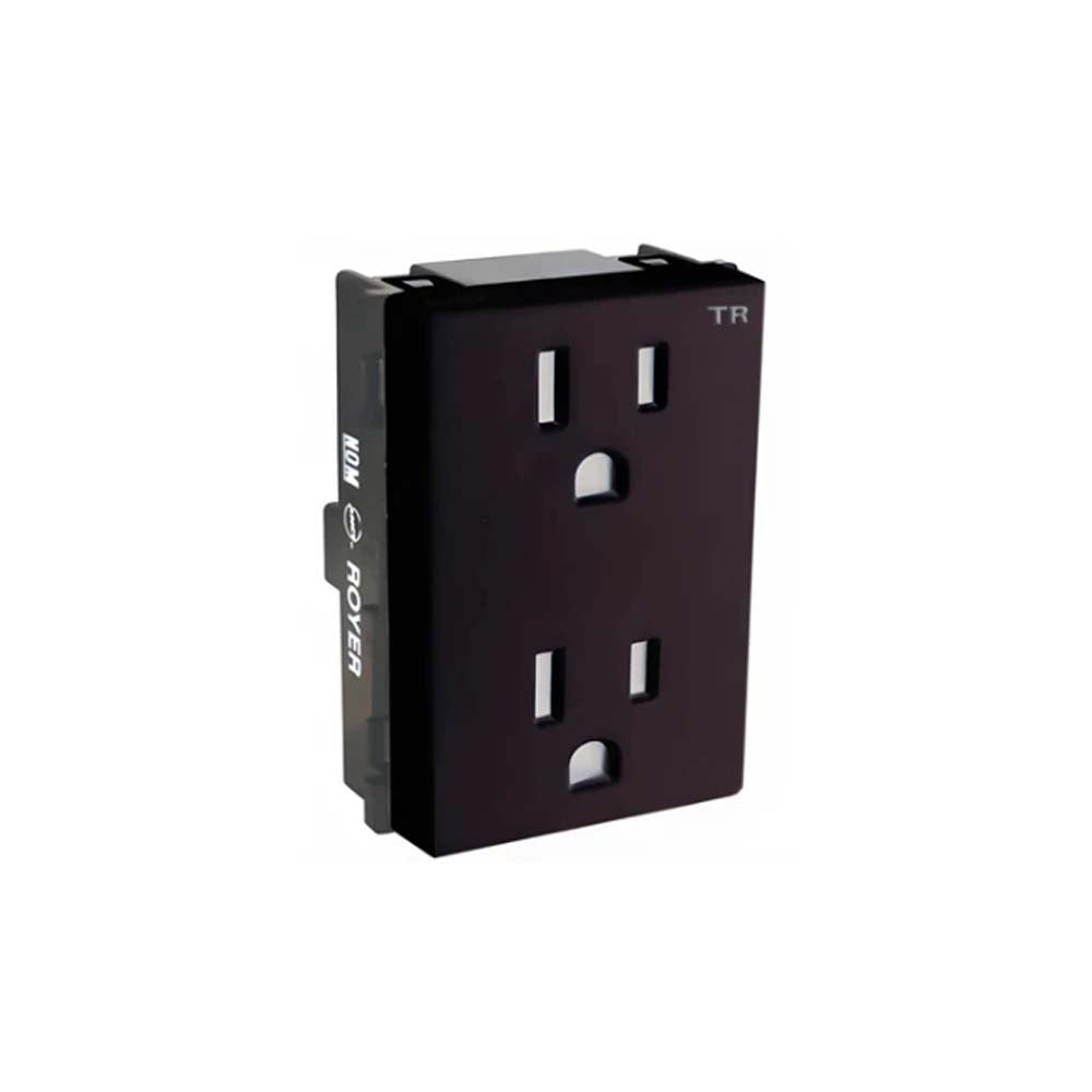 RECEPTACULO DÚPLEX 2P+T 15A 127VCA BK