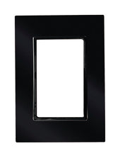 PLACA 3 MODULOS CRISTAL  NEGRO R100 PLUS