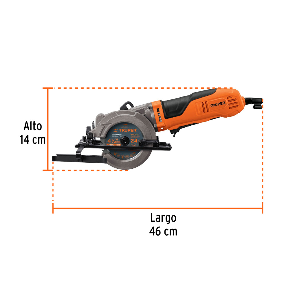 SIERRA CIRCULAR COMPACTA  4 1/2" 750W. SICI-4-1/2A 100123 TRUPER