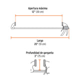 PRENSA CON AJUSTE RAPIDO 12" USO RUDO TRUPER HERRAMIENTA