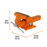 TORNILLO DE BANCO INDUSTRIAL 6" ACERO MCA TRUPER HERRAMIENTAS
