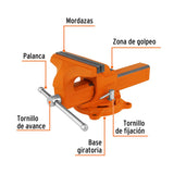TORNILLO DE BANCO INDUSTRIAL 6" ACERO MCA TRUPER HERRAMIENTAS