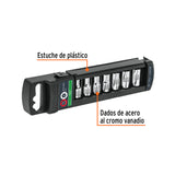 JUEGO DE 7 DADOS TORX CUADRADO 1/4" TRUPER