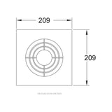 EXTRACTOR RESIDENCIAL CUADRADO ECONOMICO 6" BLANCO