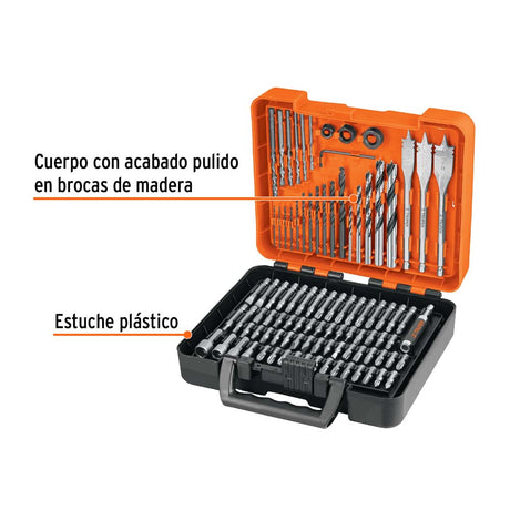JGO DE BROCAS Y PUNTAS 100PZA JBPUN-100 MCA TRUPER