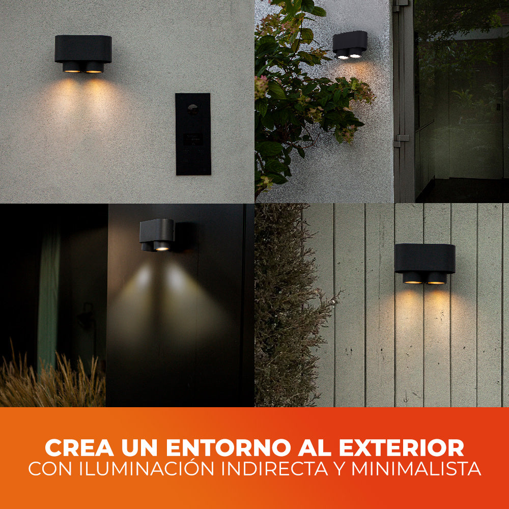 LUMINARIO EXT S/LAMPGU10 100V-240V NEGRO