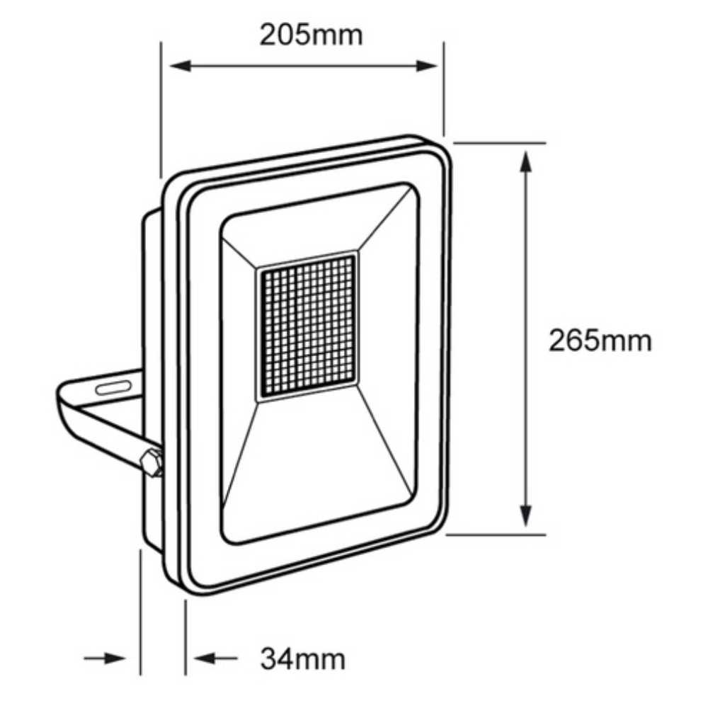 REFLECTOR LED TECNOLITE ALADFAR II DE EXTERIOR 100W LUZ ÁMBAR IP65 NO ATENUABLE LED INTEGRADO