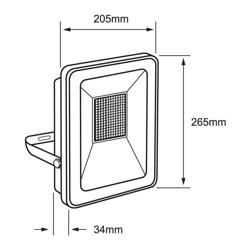 REFLECTOR EXT. LED 100W 100-277V 8000 LM 3000K ZIBAL V *** EXHIBIDO ***