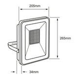 REFLECTOR EXT. LED 100W 100-277V 8000 LM 3000K ZIBAL V *** EXHIBIDO ***