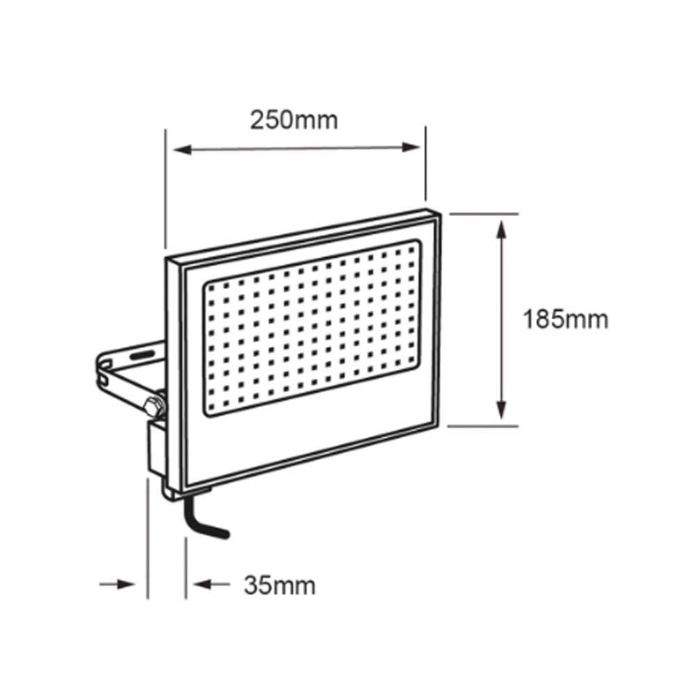 REFLECTOR EXT LED 100W 100-240V 9000LM 3000K NGR