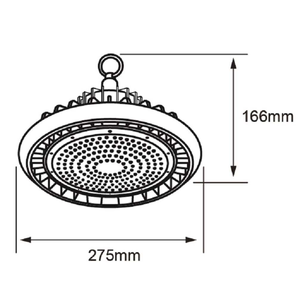 LUMINARIA LED SECUNDA I TECNOLITE 100 W LUZ DE DÍA IP65 IK10 INDUSTRIAL LED INTEGRADO