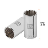 DADO DE 12 PUNTAS LARGO CUADRO 1/2" DE 1 3/16" MCA TRUPER MECANICA