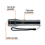 LINTERNA DE ALUMINIO 1 LED 420 LM RECARGABLE TRUPER