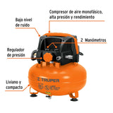 KIT COMP LIBRE DE ACEITE 24 L 2-2/3 HP PIPI-420 Y MANGUERA