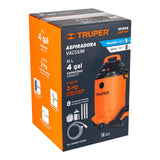 ASPIRADORA PLASTICA PARA LIQUIDOS Y SOLIDOS 15LTS. (5 GAL.) 3HP ASP-04 101508 TRUPER