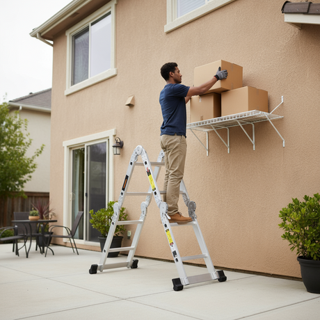 ESCALERA MULTIPOSICION 8 PELDAÑOS TIPO  I ESMU-18 MCA TRUPER