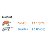 CARRETILLA 4.5 FT3 LLANTA IMPONCHABLE MCA TRUPER CONSTRUCCION