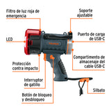 LAMPARA DE LED 900 LM RECARGABLE ALTA POTENCIA TRUPER