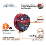 MANGUERA 1/2' SUPER REFORZADA 4 CAPAS 30 M CONEXIONES METAL